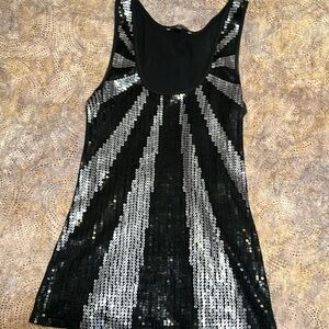 Express Black sequined tank top